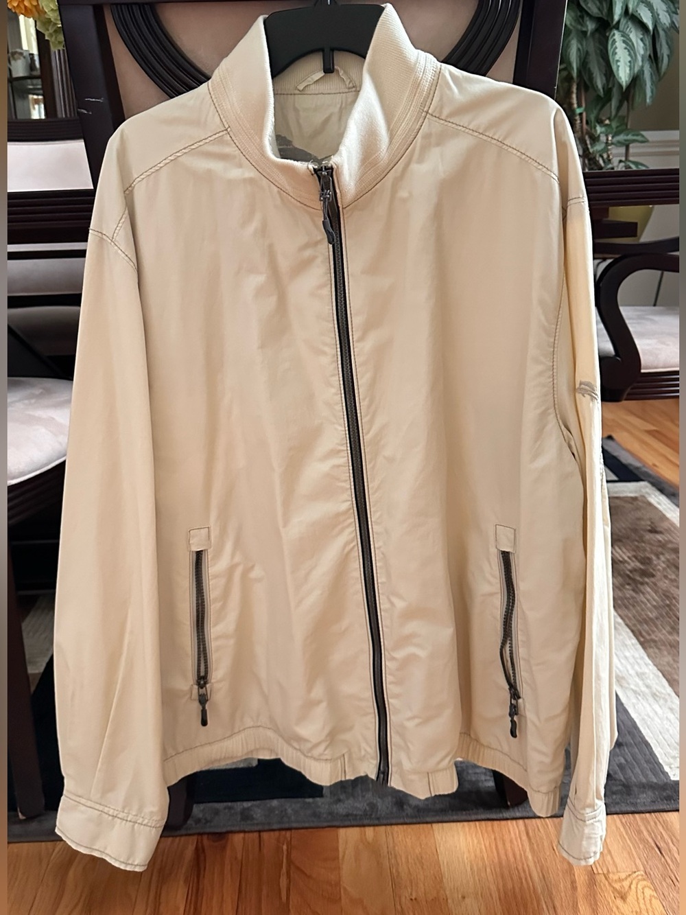 Tommy Bahama Cream Lightweight Zip Jacket. New! Never worn!
